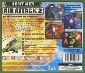 Army Men - Air Attack 2 (US) box cover back